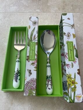 Portmeirion Botanical Garden Serving Spoon and Fork Set